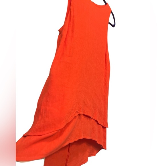 Michael Kors Sleeveless Layered Top - Size 4 (Orange-Red) - Picture 3 of 6